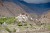 Ladakh - Likir Gompa built on a mountain spur 